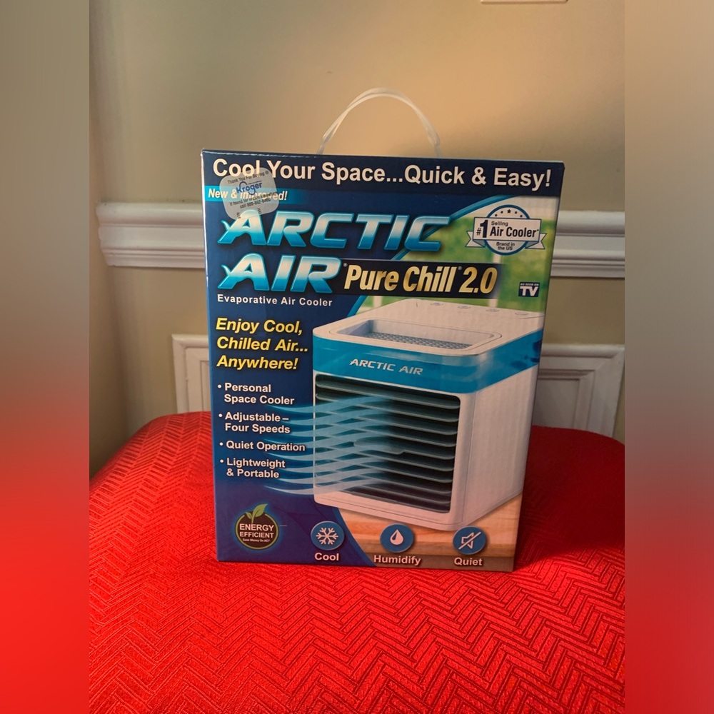 Artic Air Pure Chill ®2.0 Personal Air Cooler! Portable! New, In Original Box!